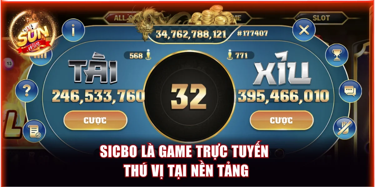 Sicbo là game trực tuyến thú vị tại nền tảng