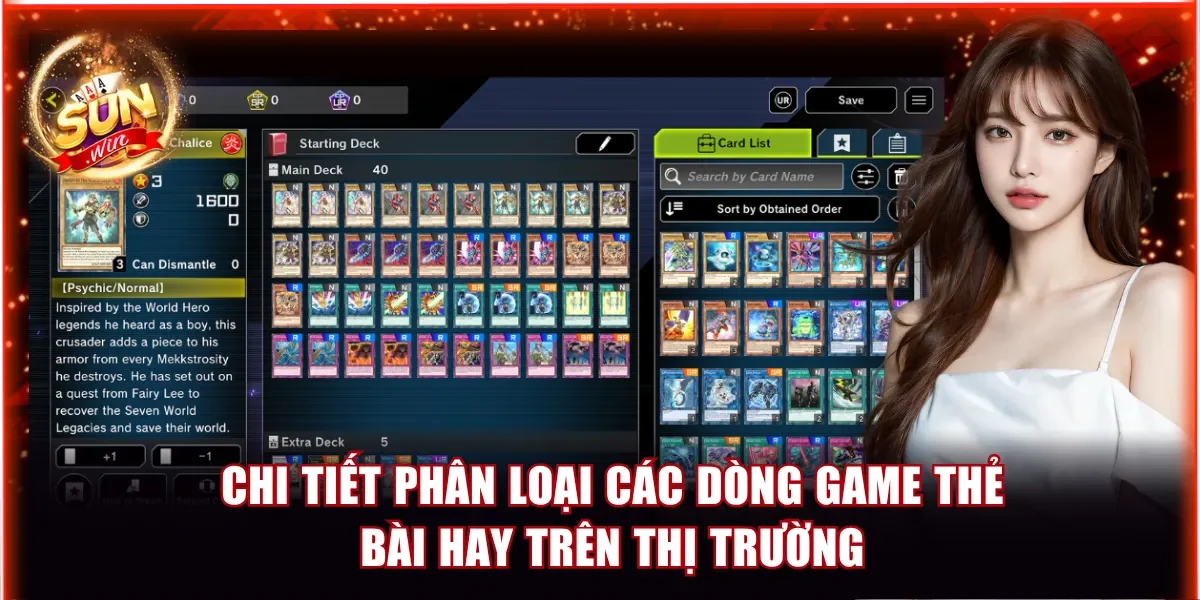 Chi tiết phân loại các dòng game thẻ bài hay trên thị trường