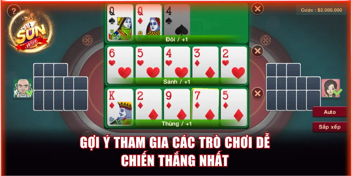 Gợi ý tham gia các trò chơi dễ chiến thắng nhất