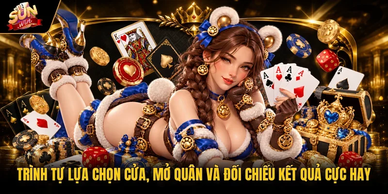 Trình tự lựa chọn cửa, mở quân và đối chiếu kết quả cực hay